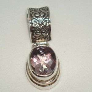 Sterling Silver 925 Pink Topaz Pendant